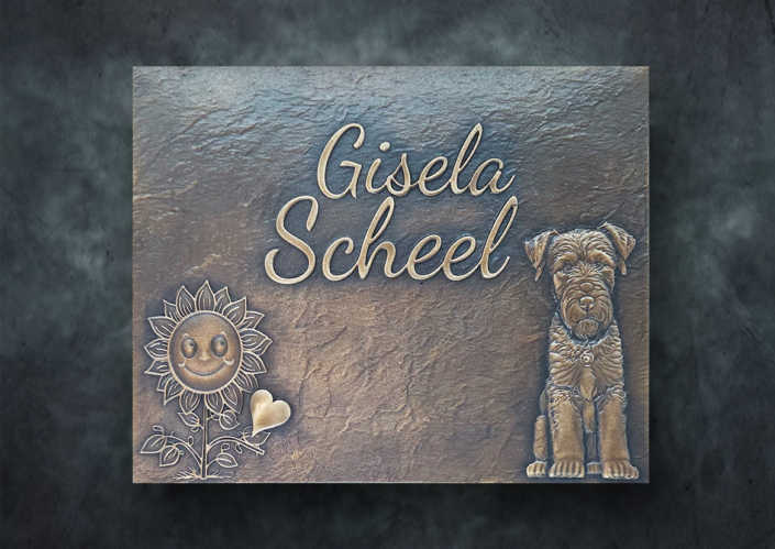 Bronzetafel Scheel