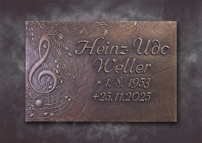 Bronzetafel Weller