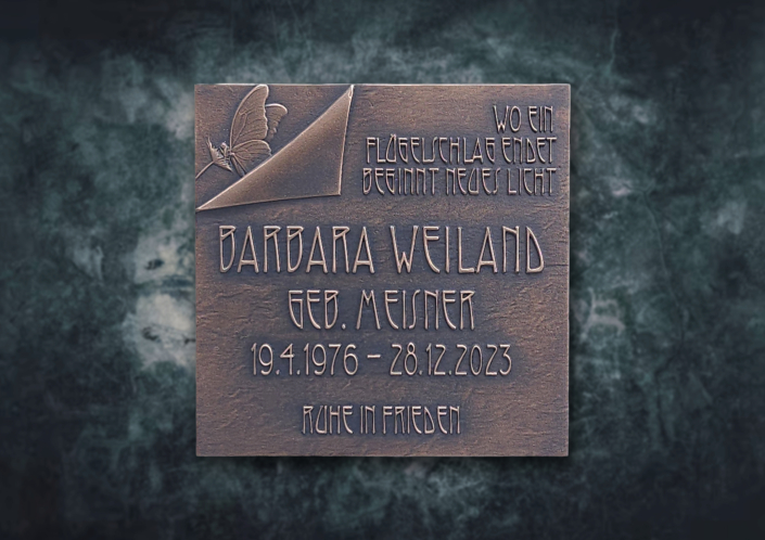 Grabtafel Bronze Weiland