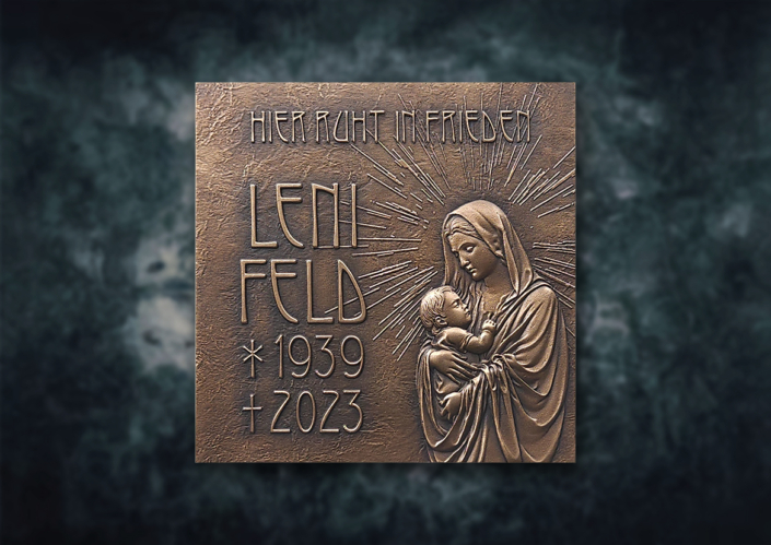 Grabtafel für Urnengrab Feld