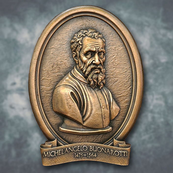 Portrait Bronze Michelangelo