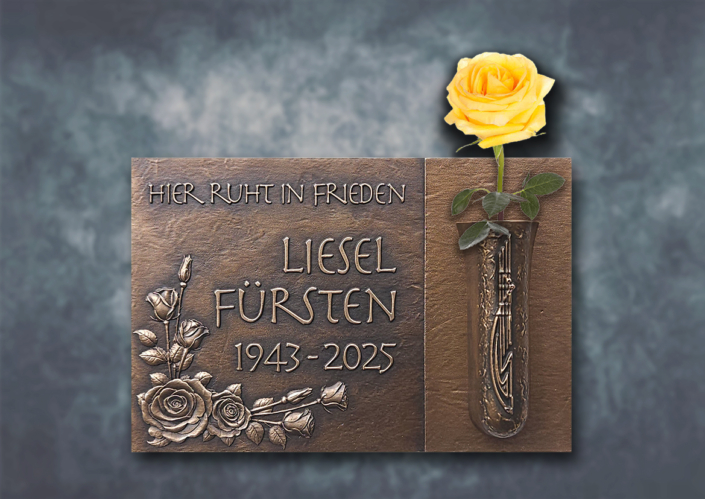 Urnengrab Schrifttafel Fürsten